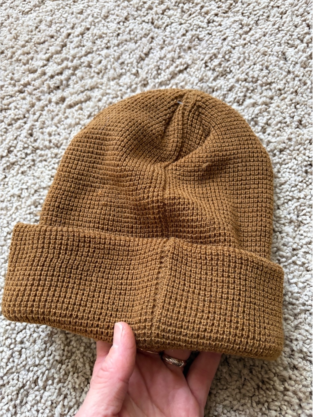 Vuori Alpine Waffle Beanie double-layered winter hat Caramel - Picture 4 of 6